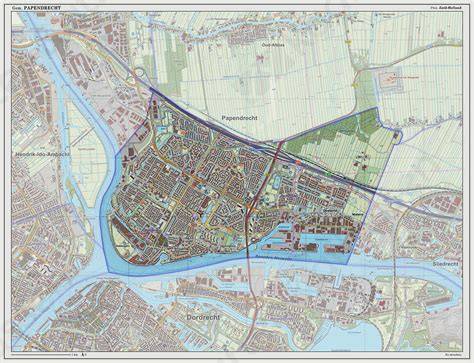 kaart van Papendrecht met Westpolder aanduiding