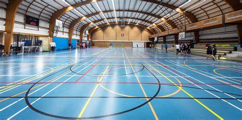 Foto: Sporthal Tegelen met stropanelen