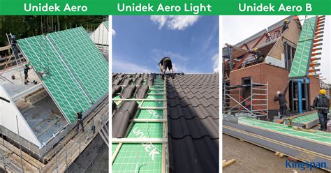 Schematische weergave van de Unidek Aero PD op een plat dak