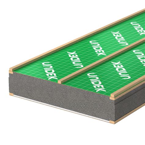 Gedetailleerde doorsnede van de Kingspan Unidek Aero dakplaat met specificaties