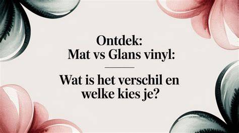 Diagram: mat vs. glans laminaat, effecten op leesbaarheid en uitstraling