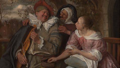 Informatieve kaart van Jan Steen en zijn oeuvre