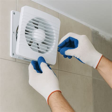 Voorbeeldinstallatie van een badkamerventilator: aansluiting en lay-out