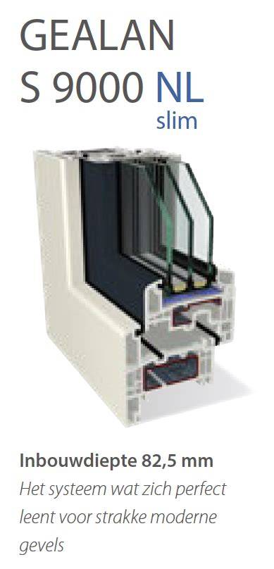 Infographic over Gealan S 9000 NL systeem en 3-dichting-systeem