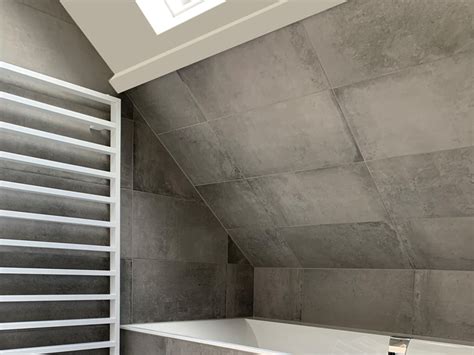 Afbeelding van betonlook wandtegels in verschillende formaten