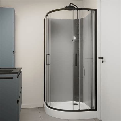 Diagram: installatierichtingen kwartronde douchecabines