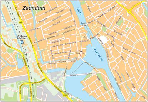 Kaart van Zaandam met positie El Toro Zaandam