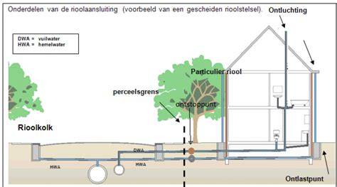 Diagram: Hoofdriool versus individuele afvoer verstopping