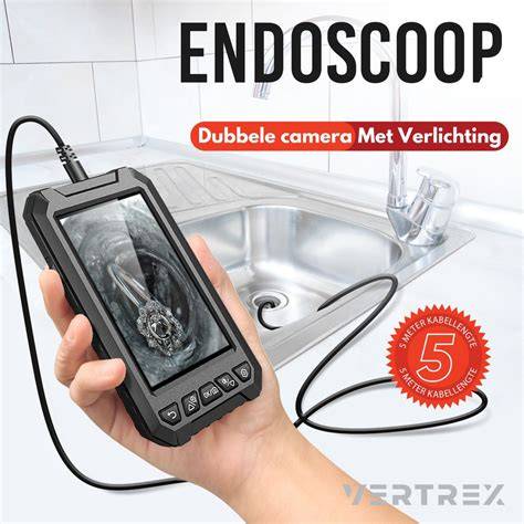 Hoofdriool inspectie met camera (illustratie)