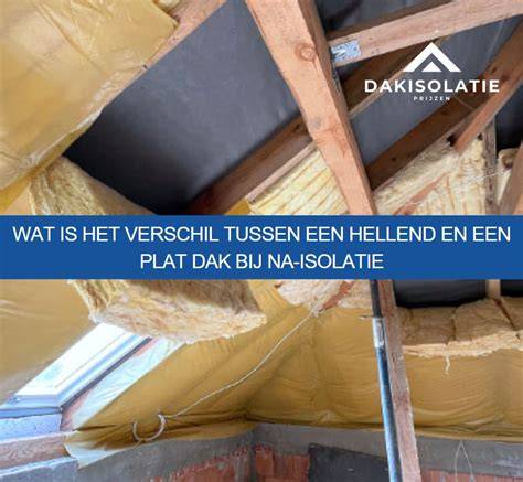 Diagram: verschil plat dak vs. hellend dak in constructieberekening