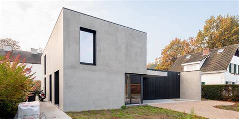 Voorbeeld van architectonisch beton met varied texturen