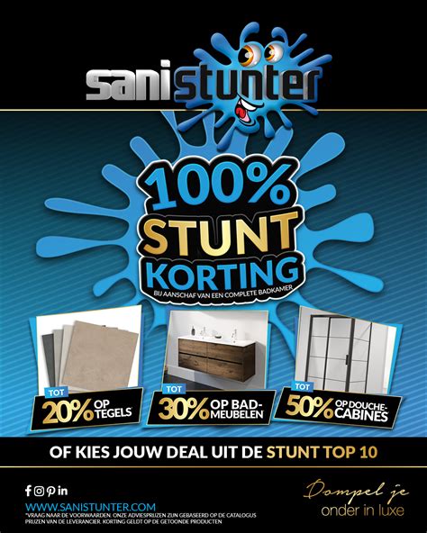 Promotie-illustratie voor Sanistunter showroomaanbiedingen