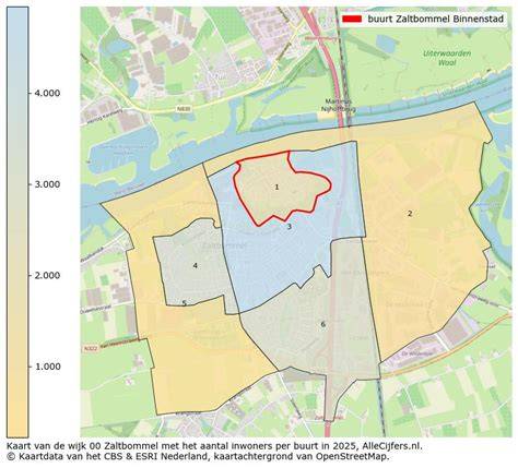 Kaart van regio Zaltbommel met Keijnemans als centraal punt