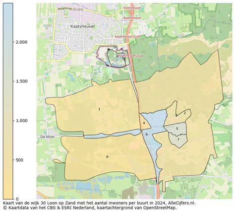Informatieve kaart van Loon op Zand met routes voor bestrating en afvalscheiding