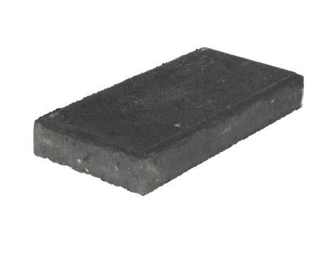 Halve betontegel 30x15x4,5 cm met facet in grijs