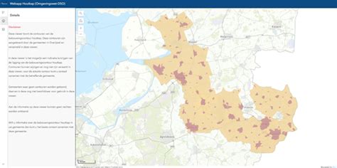 Overzicht van het Omgevingsloket en de functies zoals vergunningcheck en regels op de kaart.
