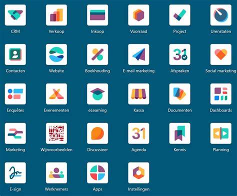 Diagram: Verschillende bouw-apps geïntegreerd in één platform