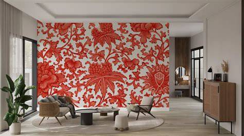Voorbeelden van bloemen- en geometrische prints op één muur