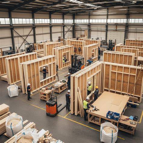 Flowchart: Van ontwerp tot montage van prefab HSB-wanden