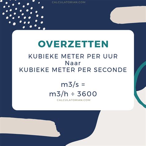 Diagram van berekening watt per kubieke meter met correctiefactoren