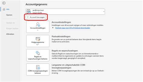Infographic: Stappenplan voor het toevoegen van een e-mailaccount in Outlook