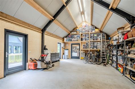 Infografiek: ideale garage-indeling met zones, opslag en werkplek