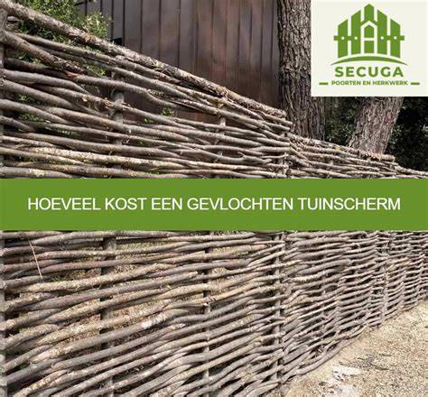 Prijsindicatie gevlochten tuinscherm