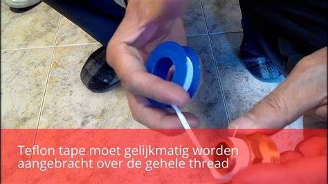 Infographic: Stappenplan teflon tape aanbrengen
