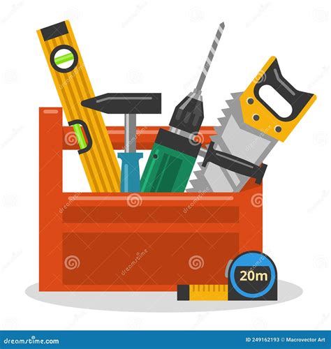 Illustratie van benodigde gereedschappen en materialen