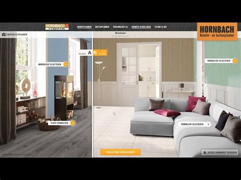 Screenshot van de HORNBACH Ruimteplanner tool.