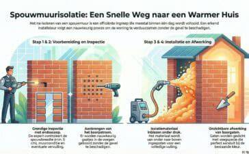 Infografiek: stappenplan spouwmuurisolatie