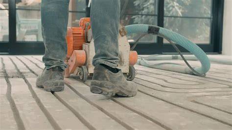 Infographic: Workflow van frezen, leggen en testen vloerverwarming