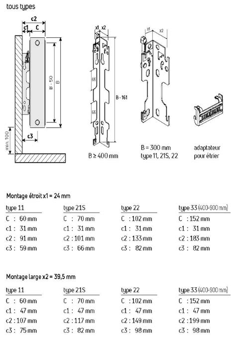 Schema van montagemogelijkheden en bevestigingsbeugels MCW-7