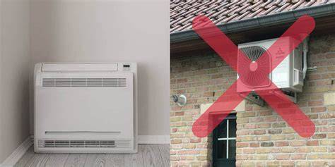 Infographic: werking van buitenunit en binnenunit van een airconditioning