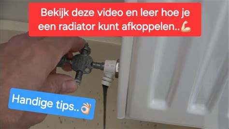 Infographic overzicht afkoppelen radiator