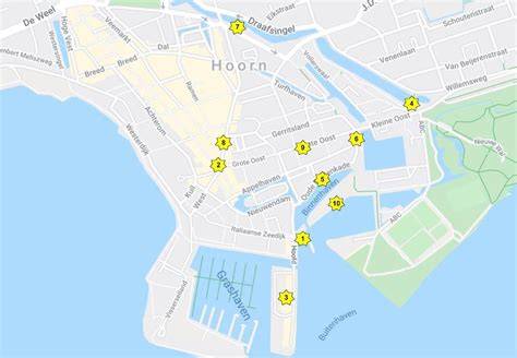 Kaart: Hoorn en omstreken met dienstverleners