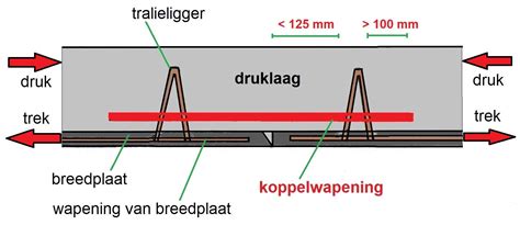 Infographic kanaalplaatvloer met uitgelegd wapening en druklaag