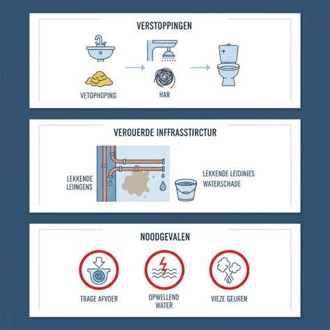 Infografiek: overzicht van veelvoorkomende Leidse loodgietersproblemen en oplossingen