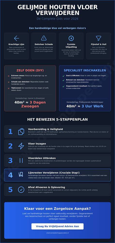 Infografiek: stappenplan voor verwijderen van gelijmde Gyproc-platen