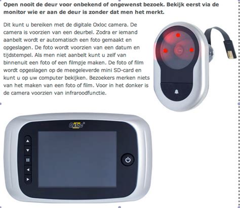 Diagram dat de installatie van een deurspion in een deur illustreert