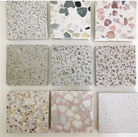 Terrazzo tegelprint in verschillende tinten