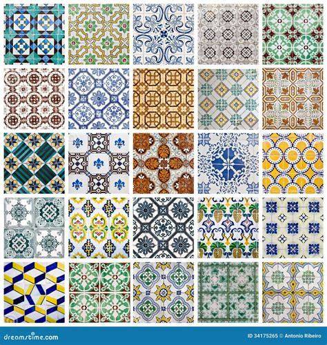 Decortegels met diverse patronen (Portugese en Zellige)