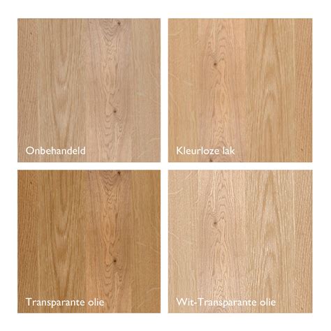 Voorbeelden van melamine afwerkingen: eikenlook, wit en donker