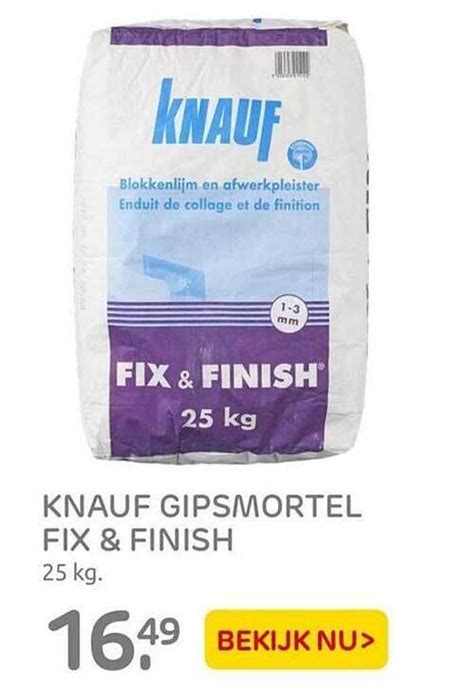 Gedetailleerde afbeelding van Fix & Finish gipsmortel met toepassingsvoorbeelden