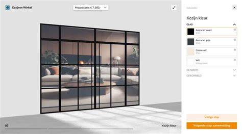 Voorbeeld van maatwerk kozijn configurator
