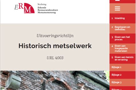 ERM richtlijn voor restauratie
