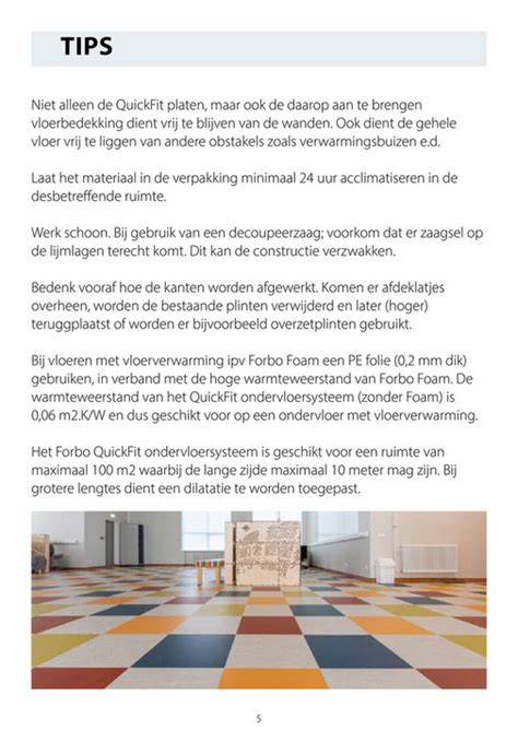 Infographic: Overzicht Quickfit ondervloersysteem en vloeibaar egaliseersysteem