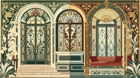 Diagram: Jugendstil kenmerken en voorbeelden