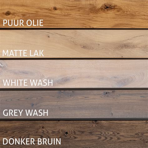 Trappenmaat afwerkingsopties: olie, lak, whitewash, greywash