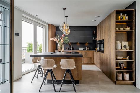 Keuken met eiland en geïntegreerde bar